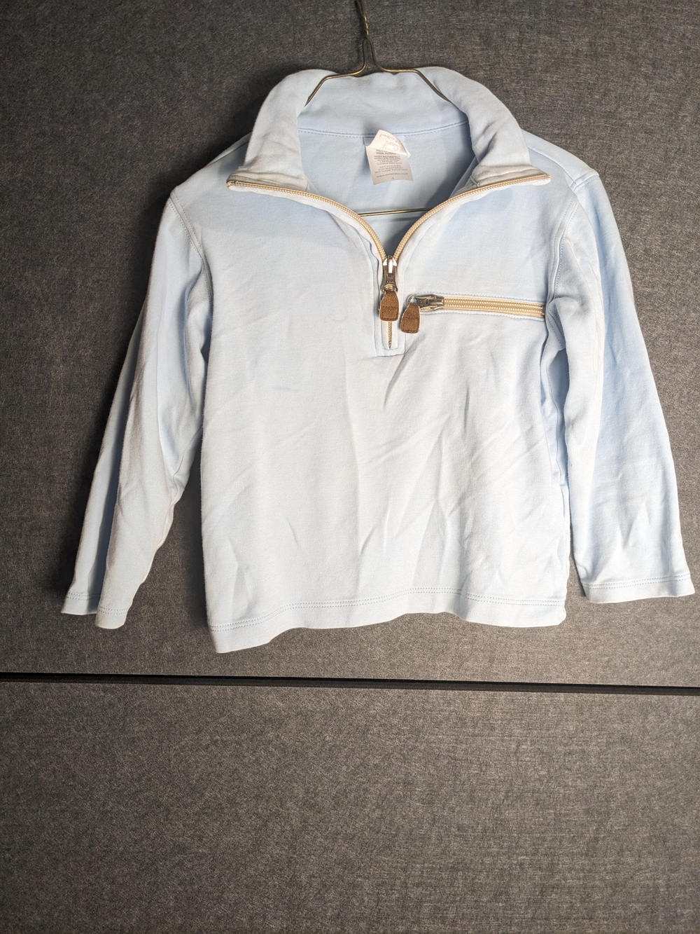 bella bliss Baby Blue Quarter-Zip Pullover with Zipper Chest Pocket